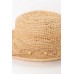 Ash Natural Raffia Fedora