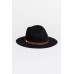Santiago Black Wool Fedora Hat